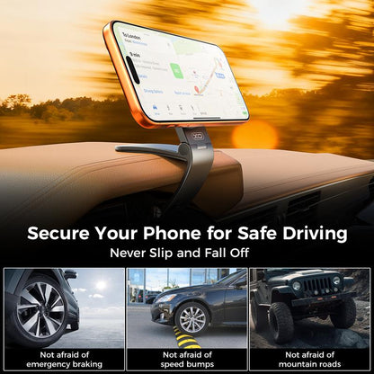 Magnetic Car Phone Mount, Hands Free Cell Phone Holder Clip Car Accessories Fit Iphone 17 16 15 14 13 12 Pro plus Max 95° Adjustable Car Phone Holder for Magsafe Phone Holders